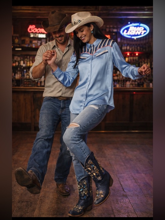 Anthropologie Tops - 🎉SUPER RARE🎉Anthropologie NWT  Long-Sleeve Silky
Western Buttondown Blouse M.